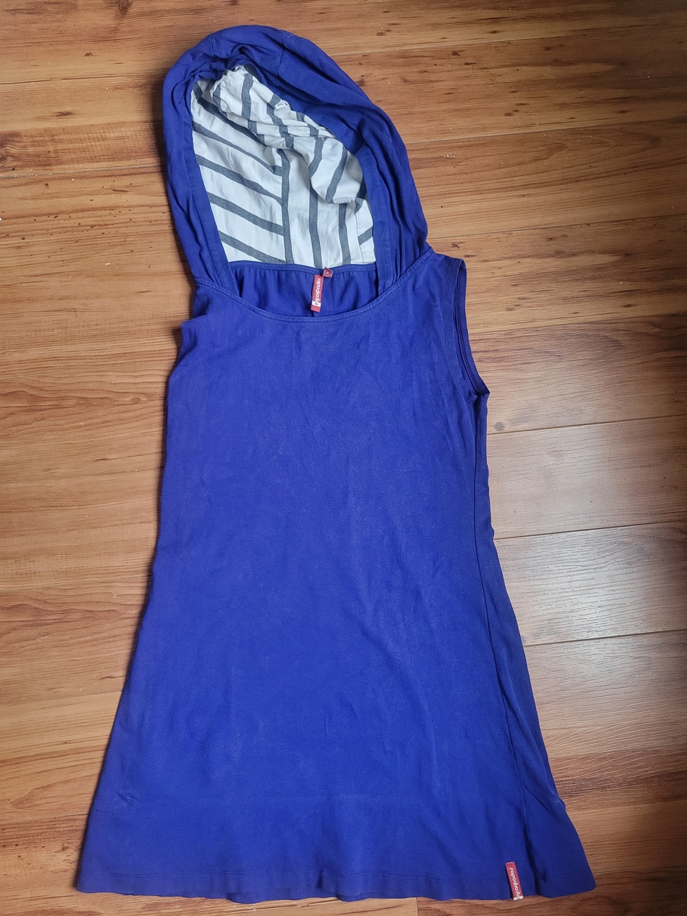 Sleeveless Hooded Tunic in Deep Purple by (no brand)